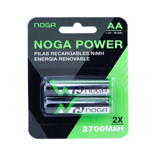 Pila Recargable Noga AA 1.2V 2700 MaH X 2 Unidades 500 Recargas