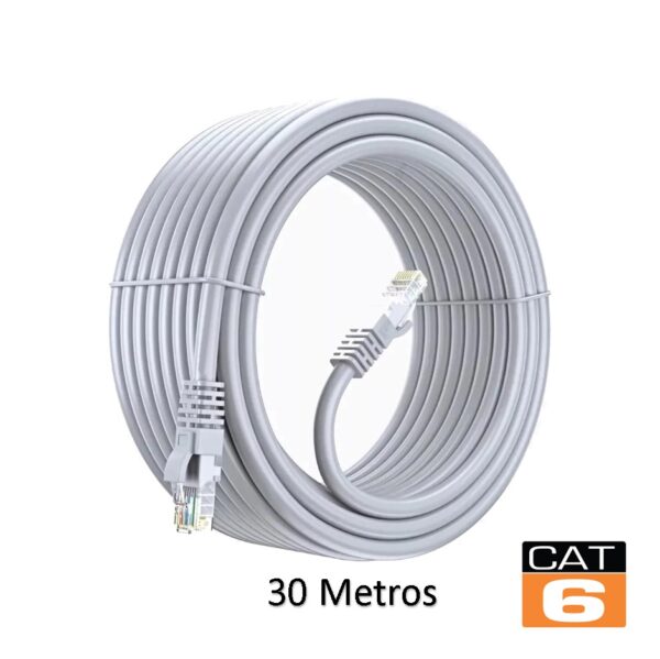 Cable De Red 30 Metros Armado Pc Módem Cat 6 Rj45 Utp Lan