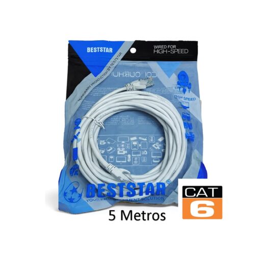 Cable De Red 5 Metros Armado Pc Módem Cat 6 Rj45 Utp Lan