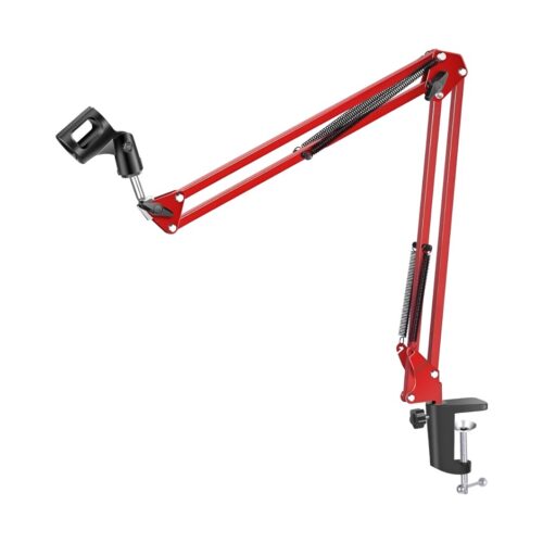 Brazo Soporte Mesa Articulado Para Microfono De Metal Rojo