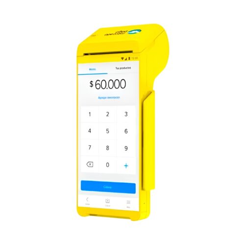 Posnet Mercadopago Amarillo Point Smart Tactil Credito Debito Qr Nfc 4g Wi Fi Impresora