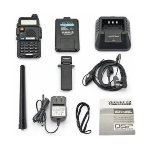 Handy Walkie Talkie Seisa - Baofeng UV-5RE Frecuencia 400-480mHz Con FM Negro