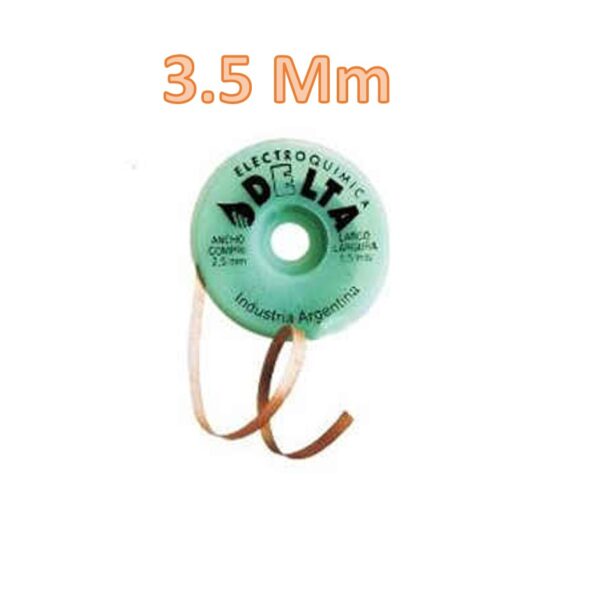 Malla Desoldante Delta 3.5mm x 1.5 Metros en Rollo