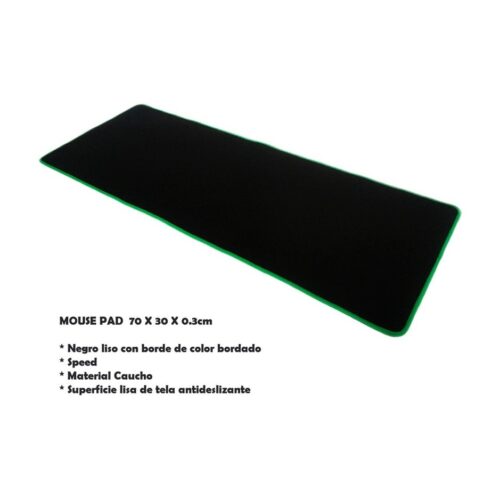 Mouse Pad Gamer Xxl Con Borde Verde 70 X 30 Cm X 3mm