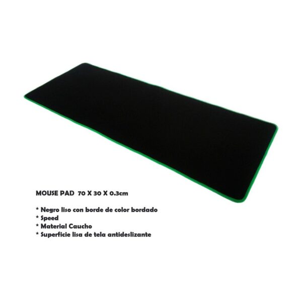 Mouse Pad Gamer Xxl Con Borde Verde 70 X 30 Cm X 3mm
