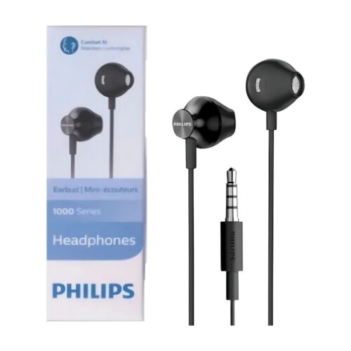 Auriculares Philips In Ear Cable 1Metro Plug 3.5 Mm Taue100bk/00 Negro