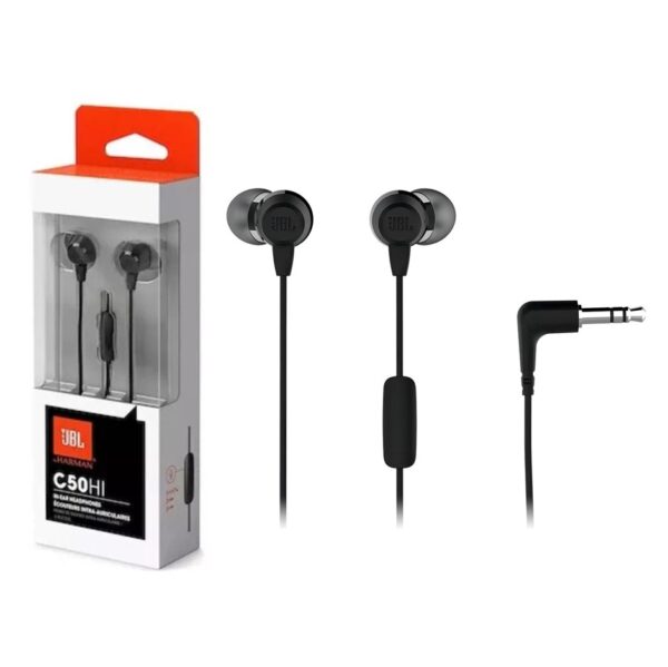Auriculares Jbl In Ear Cable 1 Metro Plug 3.5 Mm C50HI Negro