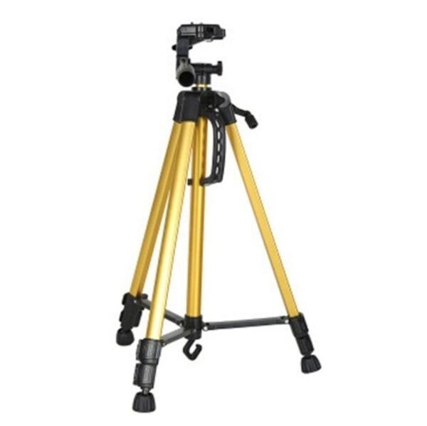 Tripode Fotografia Profesional Aluminio 3366 Video Foto 1,40m Soporte Celular Dorado Con Estuche