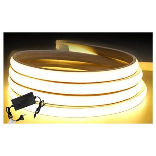 Tira Led Neon Exterior 3528 Blanca Calida 5m 12V IP65 Con fuente