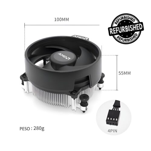 Cooler Original Usado Am4 Amd Wraith Stealth LED Negro Refu
