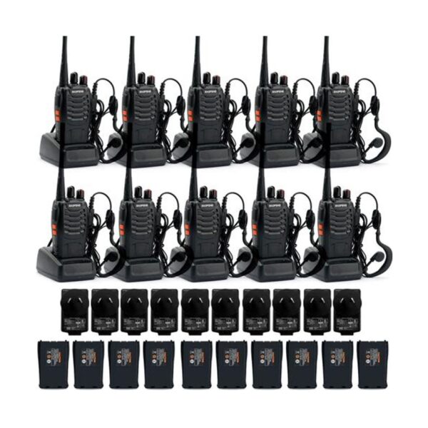 Kit x 10 Handy Radio Baofeng BF-999S 5w 16CH UHF Hasta 10km Handie