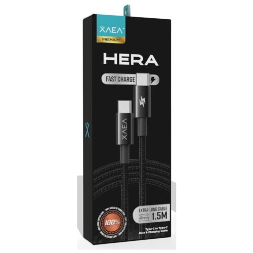 Cable Celular Tipo C a Tipo C 1.5M 4.4A Hera Resistente Carga Rapida Xaea Only Modx-105 Negro