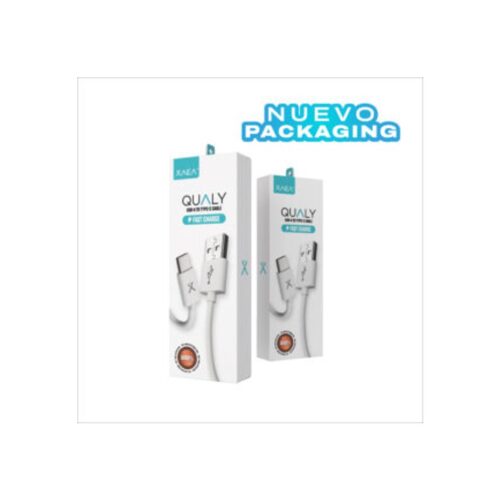 Cable Celular Usb A a Tipo C 1M 4.4A Qualy Carga Rapida Xaea Only Mod0074 Blanco