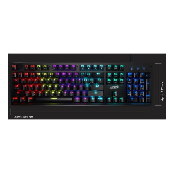 Teclado Mecánico Sentey GS-530 FSPRO RGB Switch Red Profesional Gamer USB 1.9m