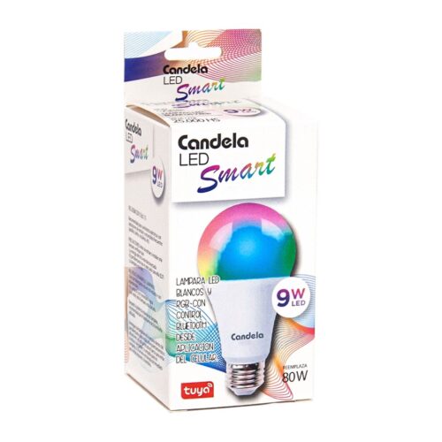 Lampara Led Rgb 9w Candela Smart Bluetooth Wifi Fria Luz Rgb Multicolor