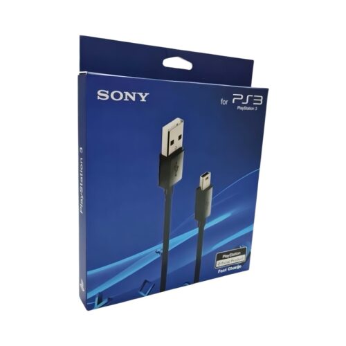 Cable Original Sony MiniUsb V3 Playstation 3 Ps3 Mini Usb Con Filtro Reforzado 1.1 Metros