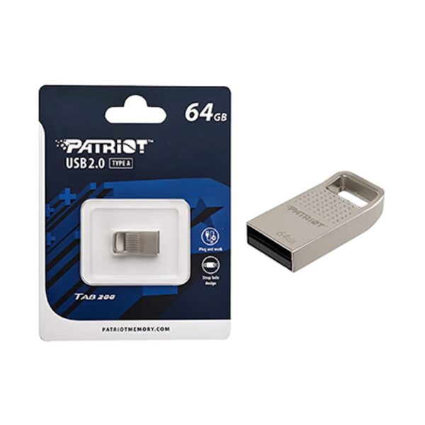 Pendrive Patriot TAB200 64GB USB 2.0 Mini Nano Metalico