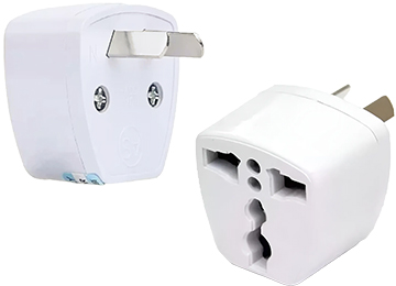 Adaptador Multi Enchufe Mundial Economico 2 Espigas Rectas 110v A 2 Patas Cruzadas 220v