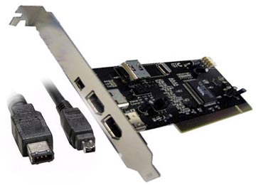 Placa Pci A Firewire Ieee1394 1 Puerto 4 Pines + 3 Puertos 6 Pines