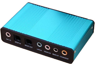 Placa De Sonido Usb 5.1 Externa Digital Salida Y Entrada Optica Cable Mini Usb Incluido