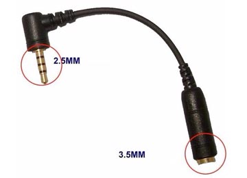 Adaptador Plug 2.5 M A Jack 3.5 H Soporta Manos Libres