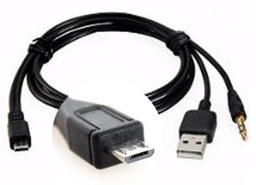 Cable Usb A Micro Usb + Plug 3.5 M Para Parlante Portatil