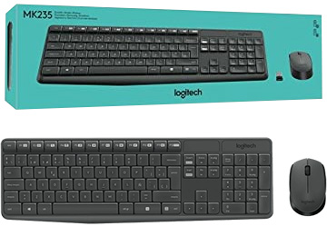 Kit Teclado + Mouse Logitech Mk235 Incluye Pilas Para Mouse Y Teclado Usa 2xaaa 1xaa Gris Inalambrico Espanol