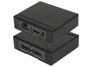 Splitter Hdmi 1.3 2 Puertos 1080p - No Incluye Transformador 5v 2a 5.5x2.1mm Incluye Cable Usb A 5.5x2.1mm