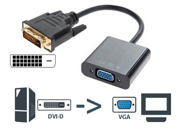 Adaptador Dvi-d A Vga H - Digital - No Es Bidireccional