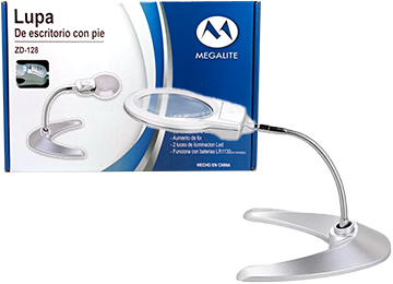 Lupa De Escritorio Con Pie 6x90mm Funciona Con Pila Lr1130 No Incluida