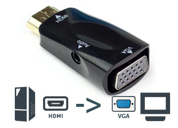 Adaptador Hdmi M A Vga H + Jack 3.5 - No Es Bidireccional - No Funciona En Consolas