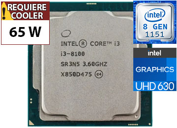 Procesador Intel Skylake I3-8100 3.6ghz 4 Nucleos 4 Hilos 6mb Cache Octava Generacion 1151 - Outlet - Usado - Oem - Sin Caja Ni Cooler Ventilador