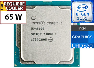 Procesador Intel Coffe Lake I5-8400 4.0ghz 9m 6 Nucleos 6 Hilos Octava Generacion 1151 - Outlet - Usado - Oem - Sin Caja Ni Cooler Ventilador