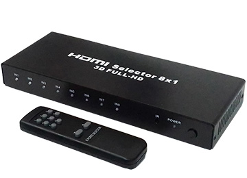 Switch Selector 1 Hdmi A 8 Hdmi Control Remoto - Incluye Cable 5.5x2.5 A Usb Tipo A - No Incluye Transformador 5v 2a