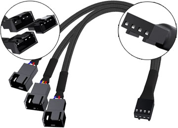 Cable De Fuente Adaptador 4 Pines Cooler A 4 Pines X3 Cooler