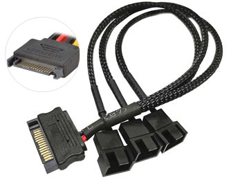 Cable De Fuente Adaptador Sata A 3 Pines X3 Cooler