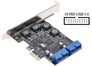 Placa Pci-e A 2 Puertos Usb 3.0 Internos 19 Pines - 2 Usb3.0 Por Conector
