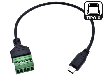 Conector Usb 2.0 Tipo C M Bornera Desmontable
