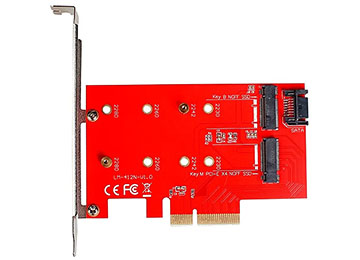 Placa Pci-E X4 A 1x M2 Nvme A Pcie X4 - 1x M2 Sata 3.0 A Puerto Sata
