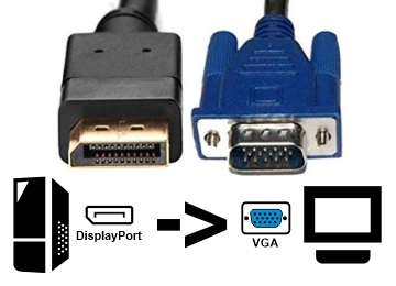 Cable Displayport M A Vga M 3m - No Es Bidireccional