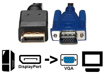 Cable Displayport M A Vga M 1.8m - No Es Bidireccional