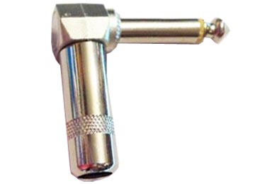 Plug De Audio 6.5 M Mono Metalico 90 Grados - Para Soldar