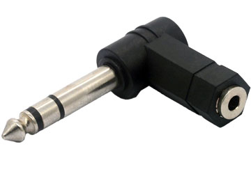 Adaptador Plug 6.5 M A Plug 3.5 H Tipo L 90 Grados