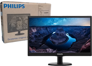 Monitor Philips 18.5 Vga Hdmi 1366x768 60hz 5ms Led Incluye Cable Vga Y Corriente