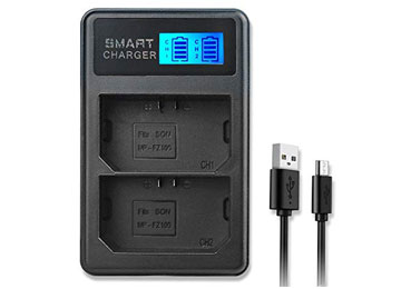 Cargador Bateria Sony A Usb Alternativo Dual Lcd Np-fz100 Alpha A7iii A7riii A7r3 A9 A73