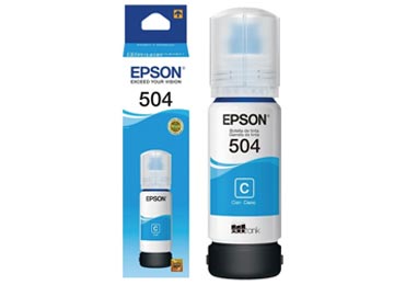 Tinta Epson T504220 504 Cyan 70ml L4150 L4160 L6161 L6171 L6191 Original
