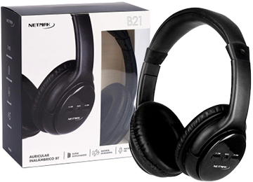Auricular Vincha Netmak Nm-B21 Bluetooth Negro
