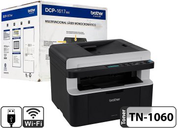Impresora Brother Dcp-1617nw Multifuncion Wifi Laser Monocromatica  - Usa Toner Economico Tn-1060