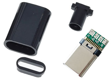 Conector Usb Tipo C M Carga + Datos 2.0 Para Soldar
