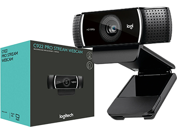 Webcam Logitech C922 Pro Hd Stream 1080p Microfono Estereo Cable 1.5mts 1080 30fps Campo Visual Diagonal 78 Grados Y Enfoque Automatico Audio Estereo Con 2 Microfonos